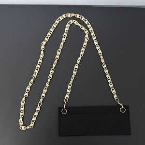 Gold and Pearl Crossbody Handbag or Wallet Insert